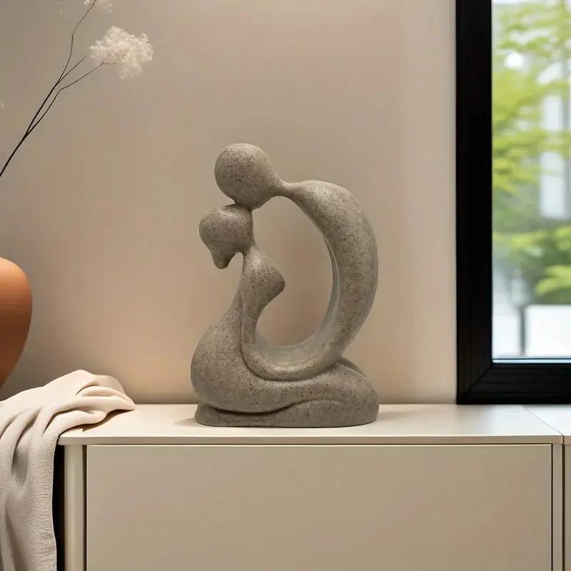 Modern Abstract Family Love Sculpture for Elegant Home Decor by House Of Avana