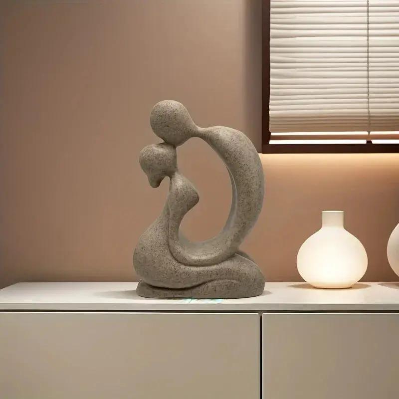 Modern Abstract Family Love Sculpture for Elegant Home Decor by House Of Avana
