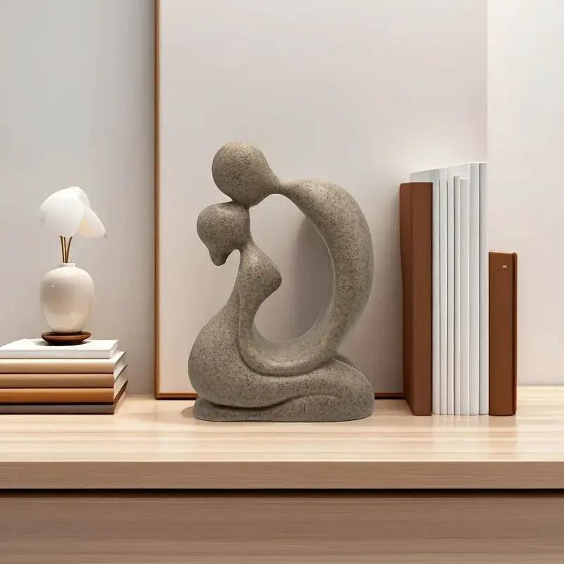 Modern Abstract Family Love Sculpture for Elegant Home Decor by House Of Avana