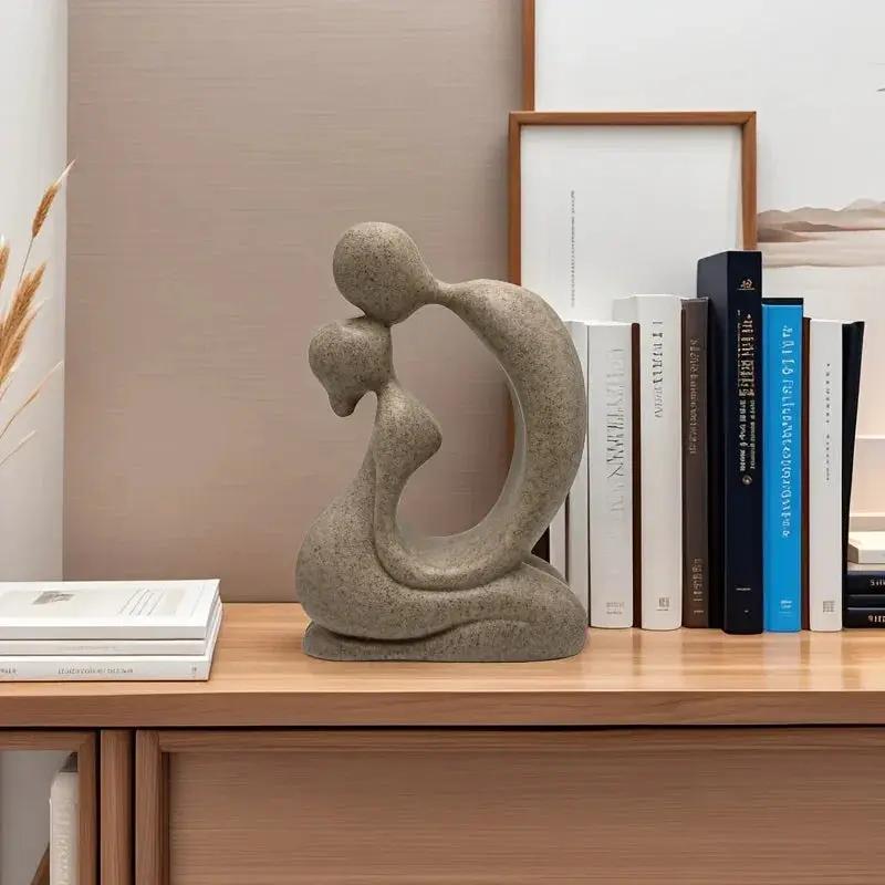 Modern Abstract Family Love Sculpture for Elegant Home Decor by House Of Avana