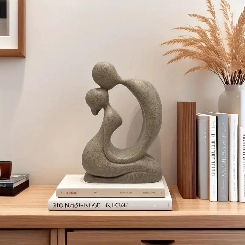 Modern Abstract Family Love Sculpture for Elegant Home Decor by House Of Avana