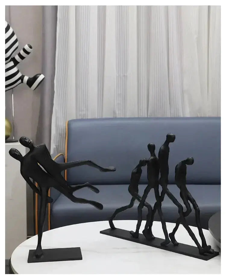 Modern Walking Human Figurines Sculpture by House Of Avana