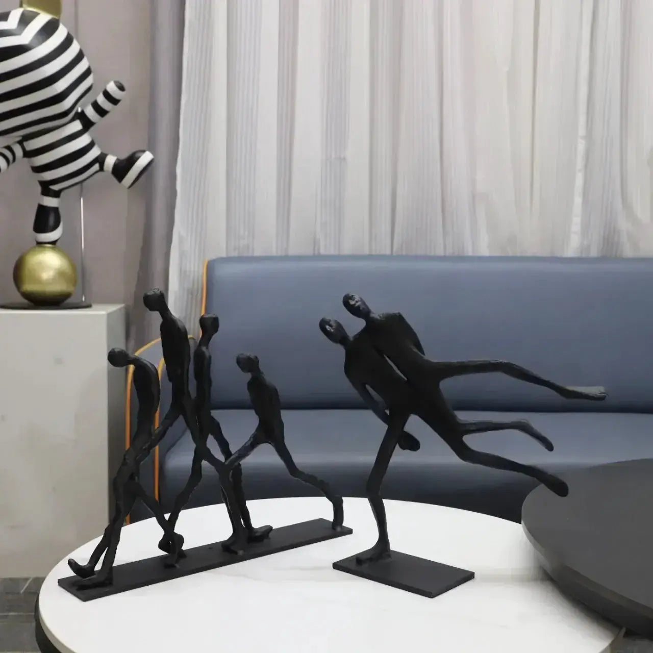 Modern Walking Human Figurines Sculpture by House Of Avana