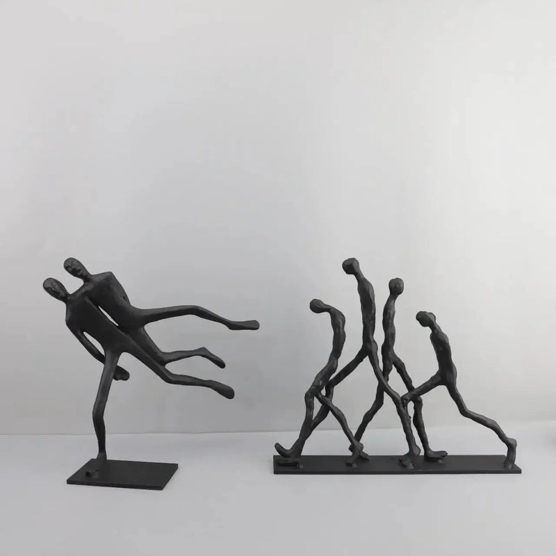 Modern Walking Human Figurines Sculpture by House Of Avana