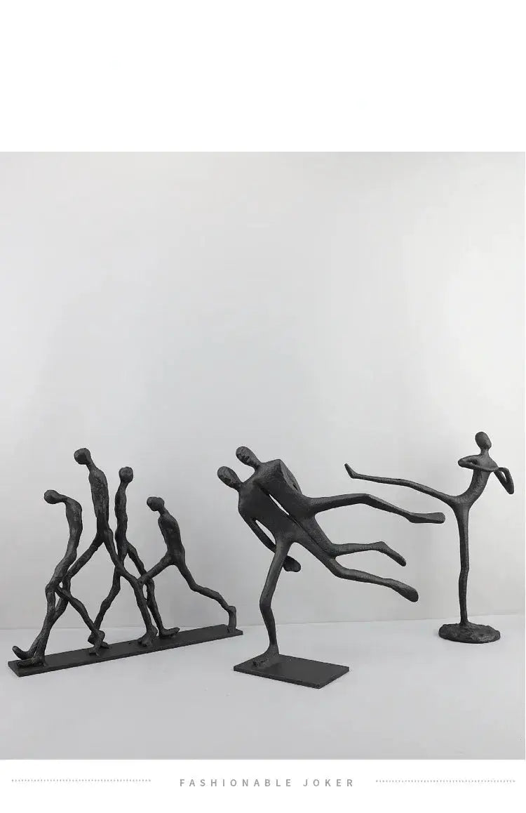 Modern Walking Human Figurines Sculpture by House Of Avana