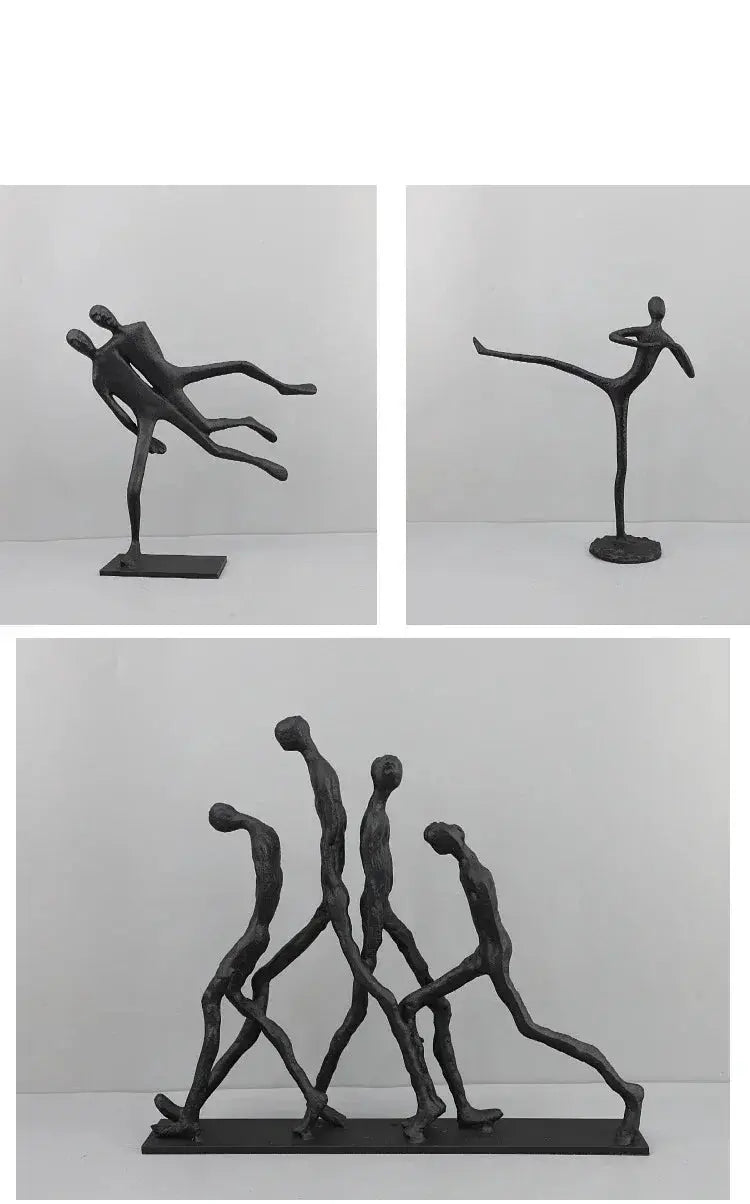 Modern Walking Human Figurines Sculpture by House Of Avana