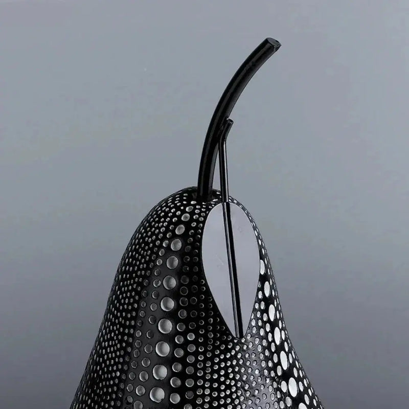 Modern Decorative Fruit Sculpture in Black & White by House Of Avana