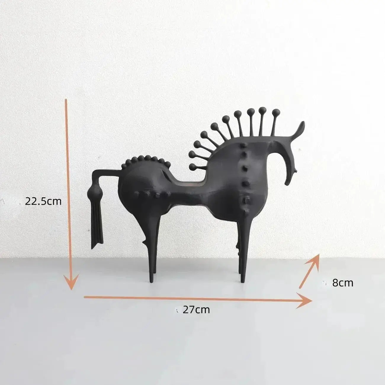 Abstract Horse Sculpture Matte Black Iron Decor for Your Modern Home by House Of Avana