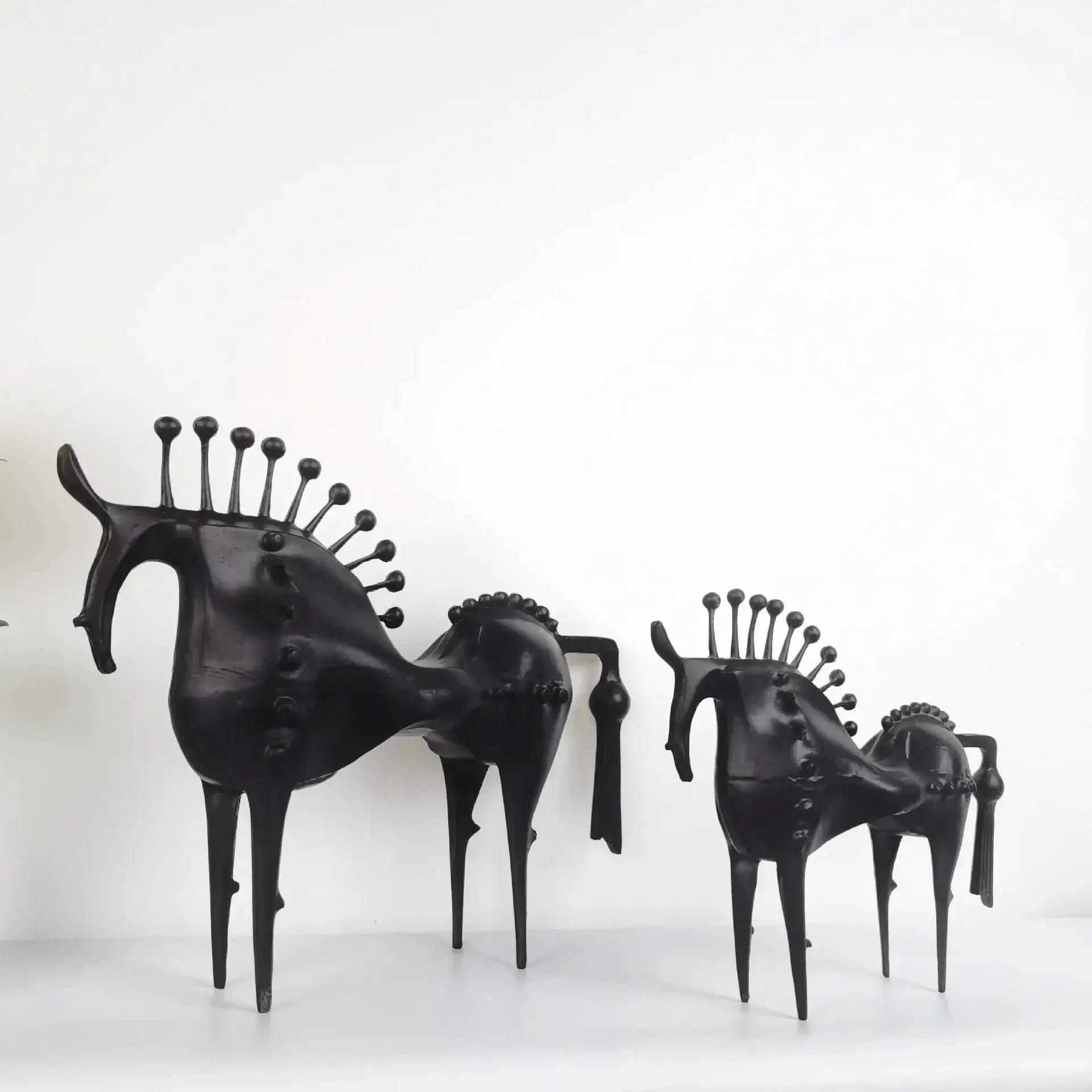 Abstract Horse Sculpture Matte Black Iron Decor for Your Modern Home by House Of Avana