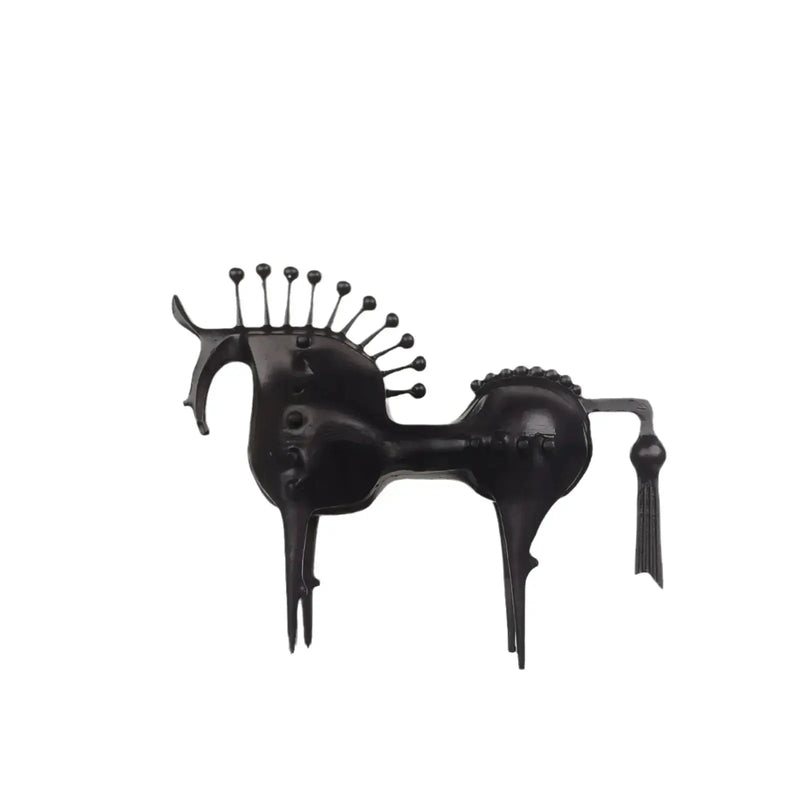 Abstract Horse Sculpture Matte Black Iron Decor for Your Modern Home by House Of Avana