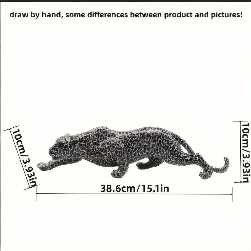 Abstract Leopard Figurine Modern Textured Table Decor by House Of Avana