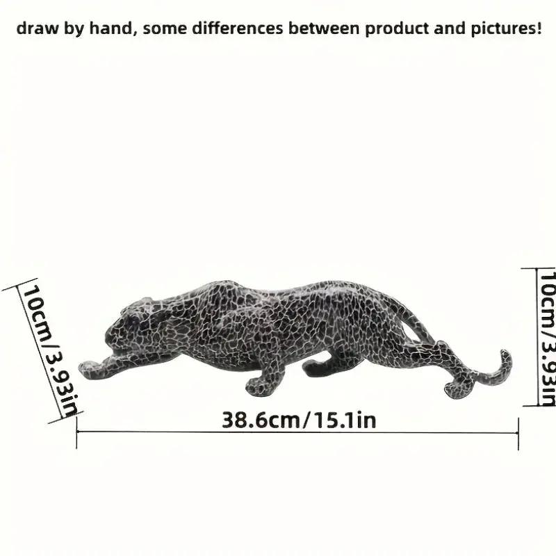 Abstract Leopard Figurine Modern Textured Table Decor by House Of Avana