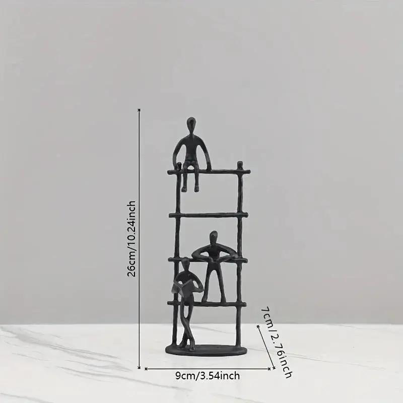 Abstract Climbing Ladder Sculpture for Modern Home Decor by House Of Avana