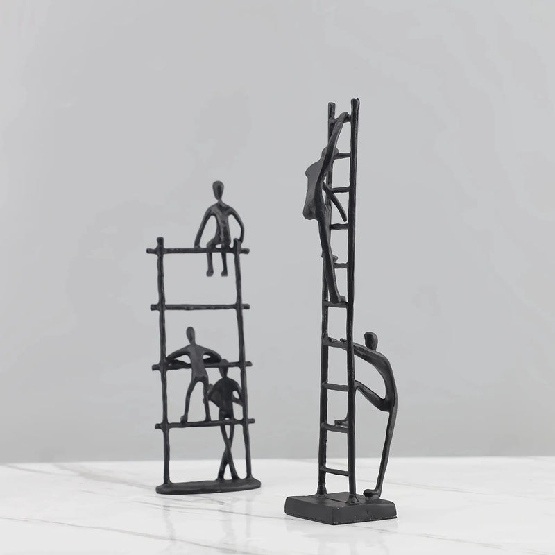 Abstract Climbing Ladder Sculpture for Modern Home Decor by House Of Avana
