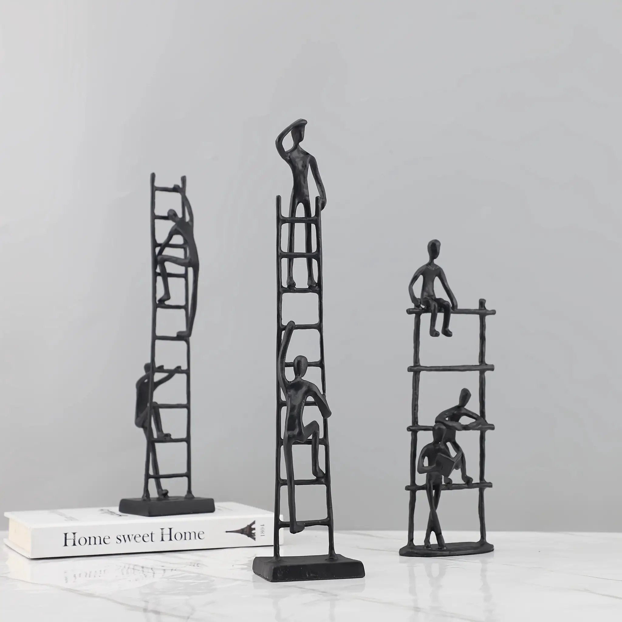 Abstract Climbing Ladder Sculpture for Modern Home Decor by House Of Avana