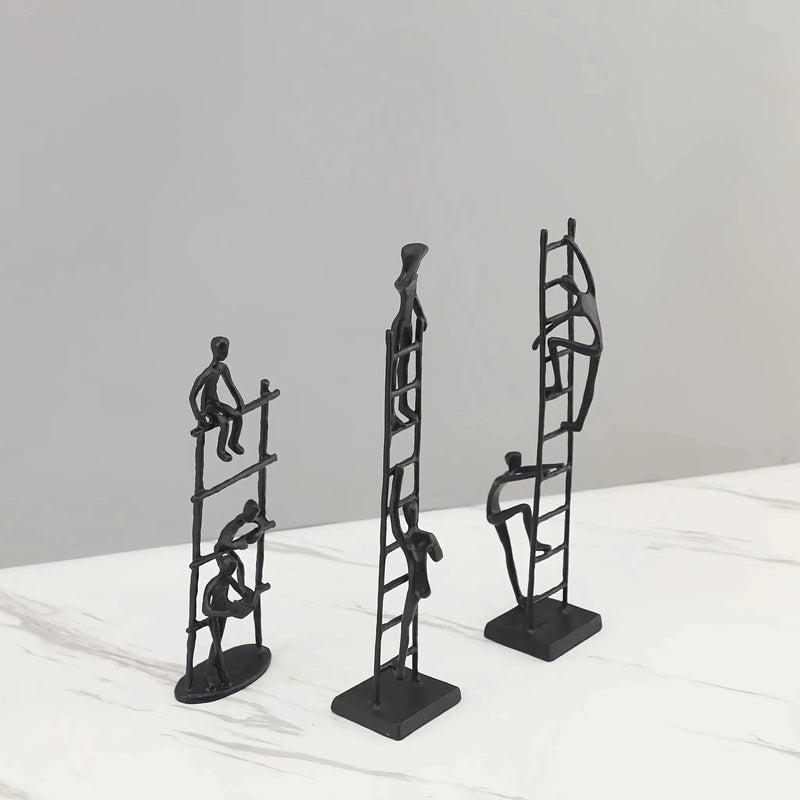 Abstract Climbing Ladder Sculpture for Modern Home Decor by House Of Avana