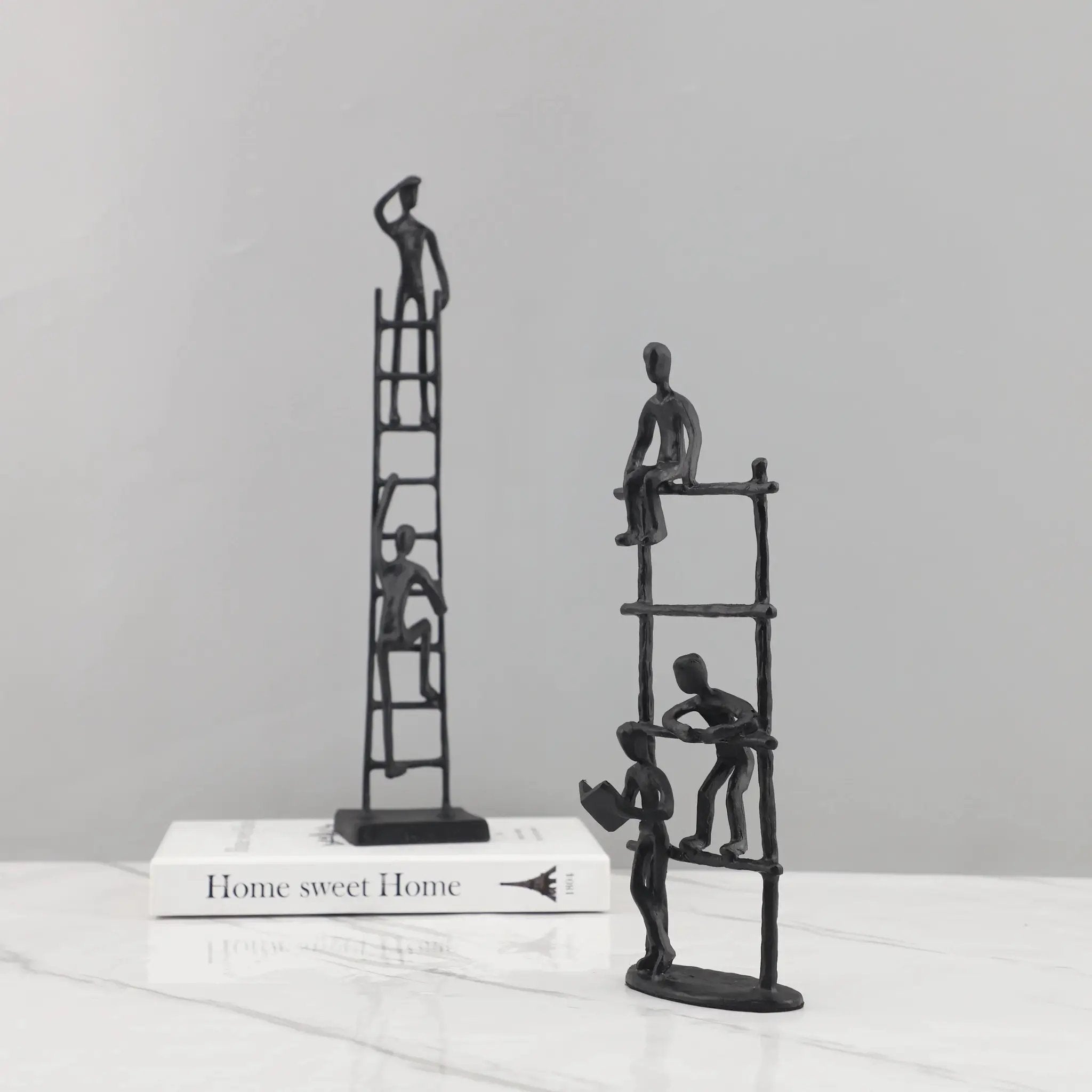Abstract Climbing Ladder Sculpture for Modern Home Decor by House Of Avana