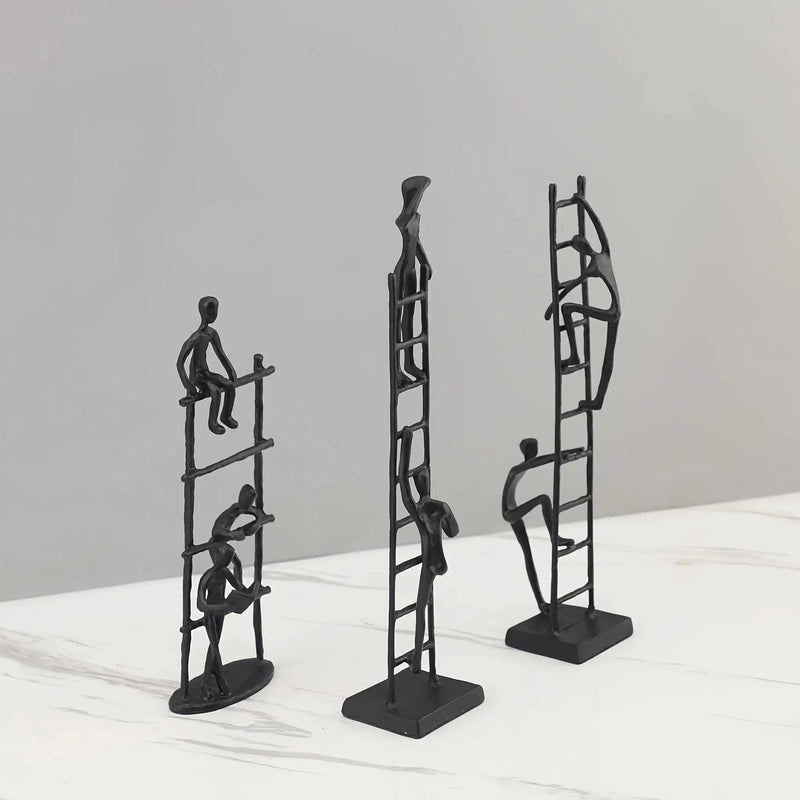Abstract Climbing Ladder Sculpture for Modern Home Decor by House Of Avana