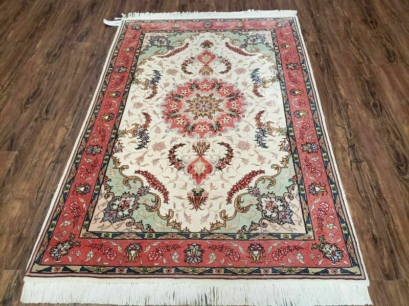 3' 4" X 5' Vintage Handmade Ultra Fine Floral Oriental Turkish Rug Carpet Wow by Jewel Rugs