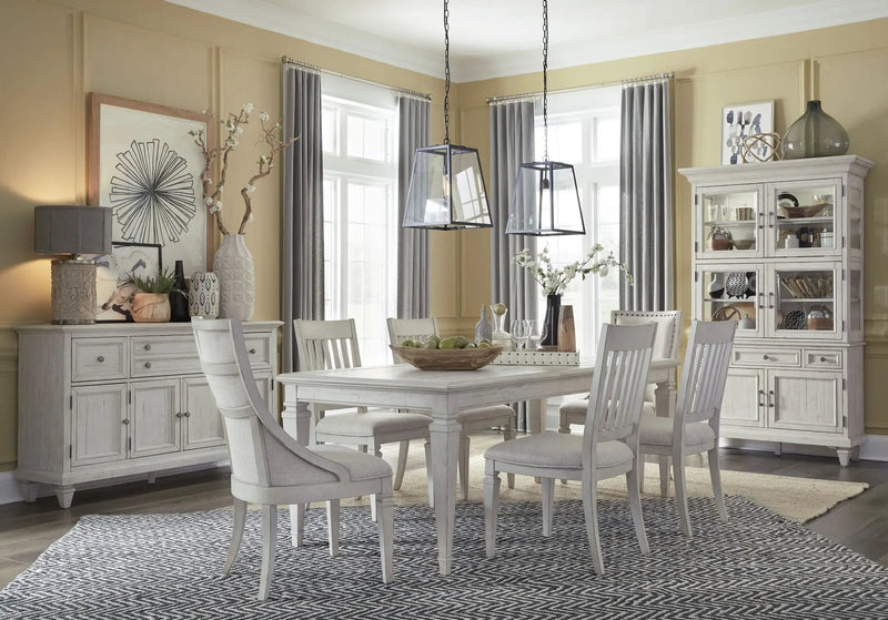 Newport - Dining Arm Chair With Upholstered Seat & Back (Set of 2) - Alabaster by Unique Piece Furniture