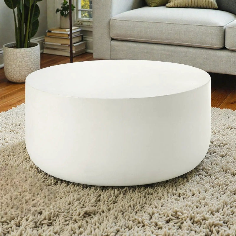Dustan - Natural Coffee Table - White by HouseOfZazla