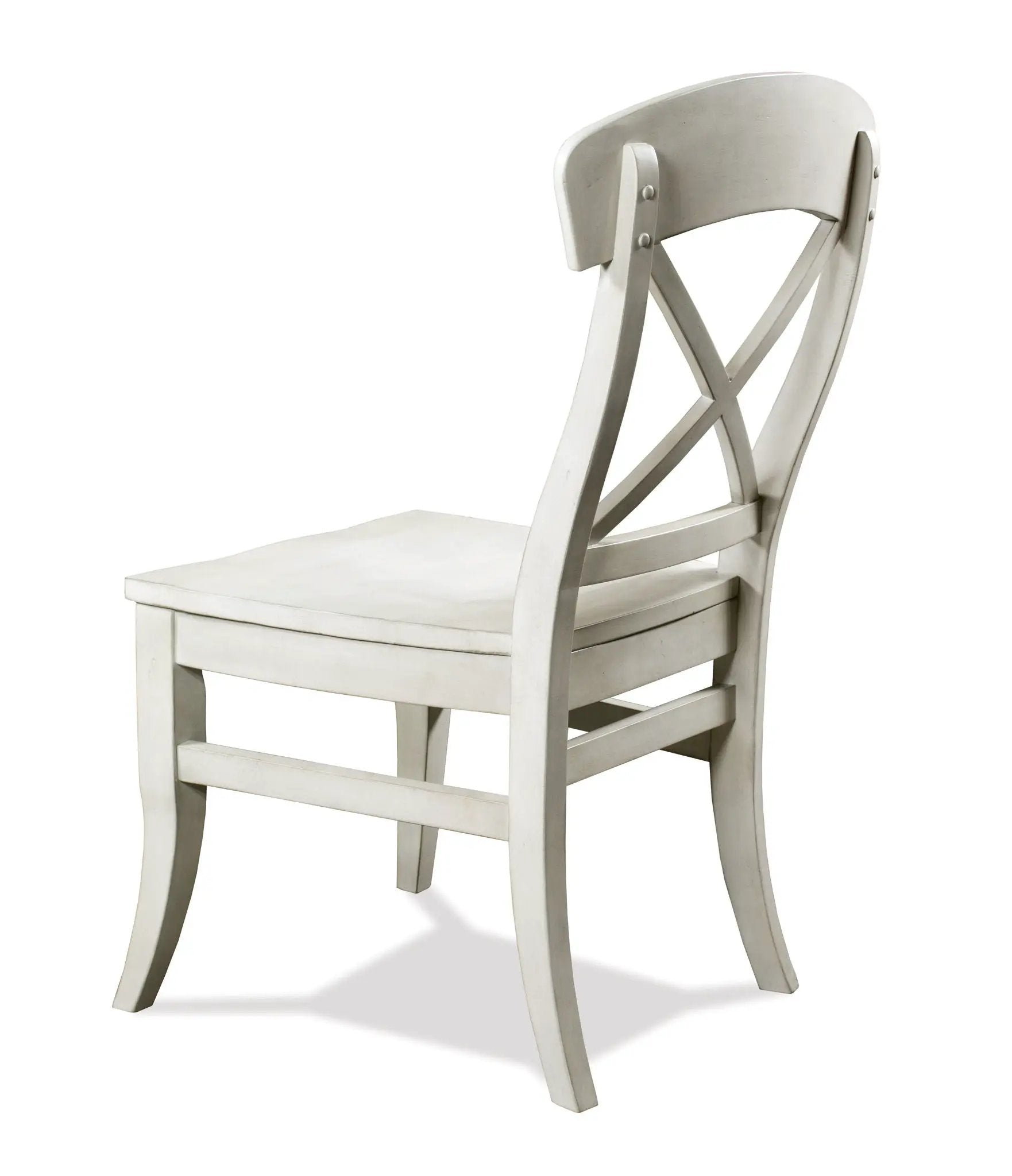 Harola - Cross-Back Dining Side Chairs In (Set of 2) - Smoky White by HouseOfZazla