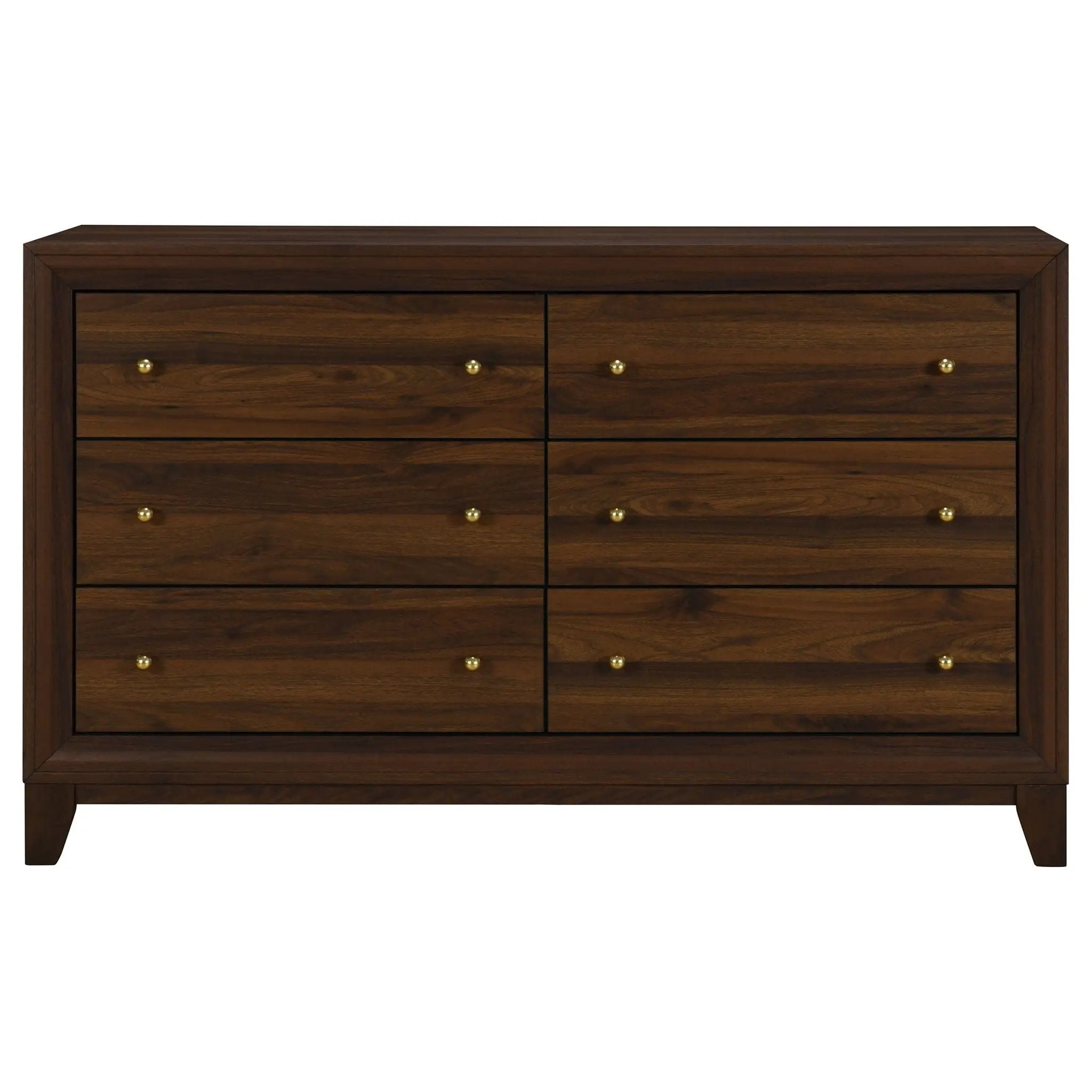 Welsley 6-drawer Dresser Cabinet Walnut by Unique Piece Furniture