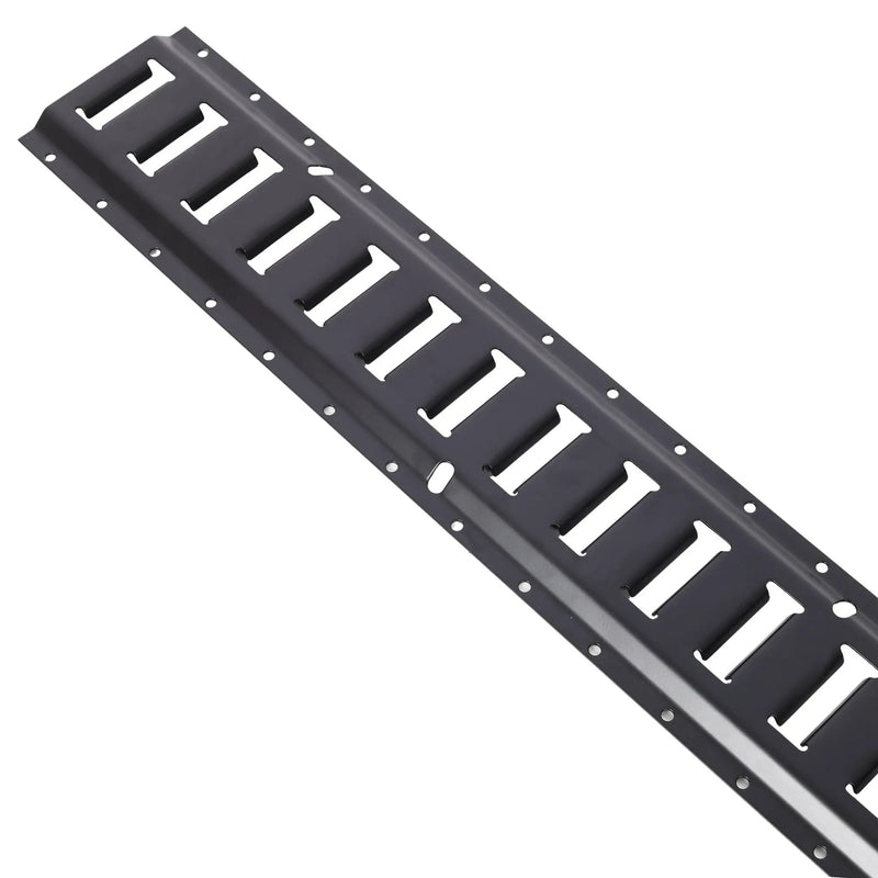 18 Pieces E Track Tie-Down Rail Kit For Trucks, Vans, And Garages With O-Ring Anchors And Ratchet Straps - Black by HouseOfZazla