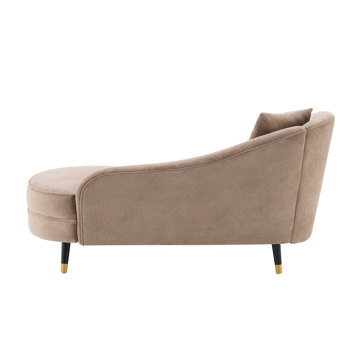 BellaLuxe Velvet Curved Chaise Lounge, photo 4 of 6