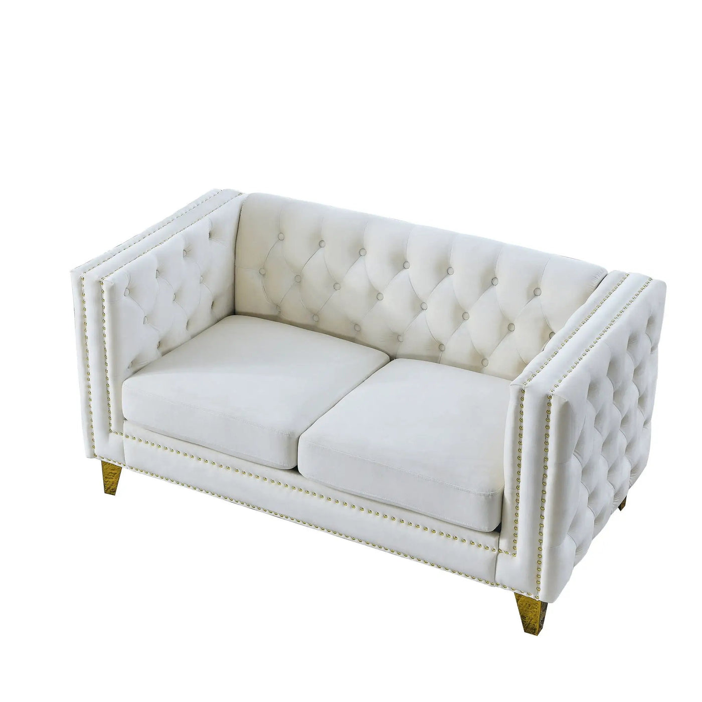 Upholstered Couch Sofa With Button Tufting For Living Room by HouseOfZazla