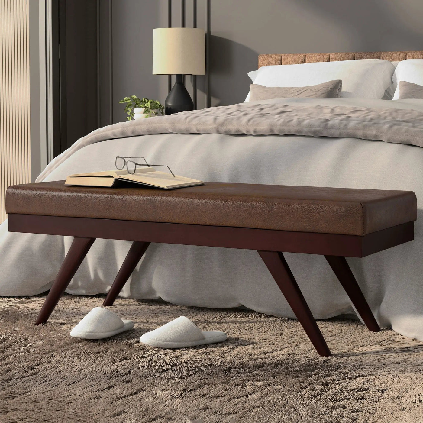Chanelle - Mid-Century Ottoman Bench by Unique Piece Furniture