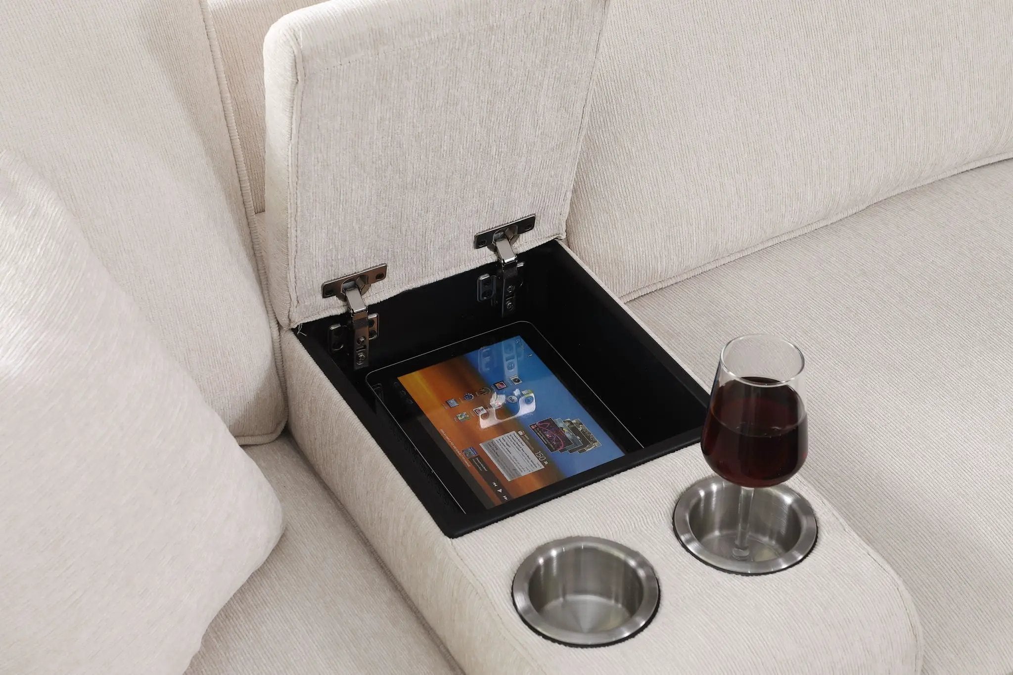 Ted - Sectional Sofa With Ottoman - Beige by Unique Piece Furniture