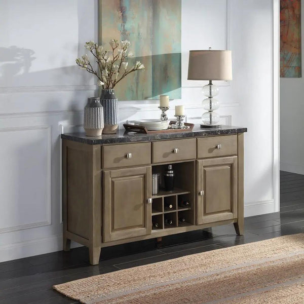 Charnell - Server - Marble Top & Oak