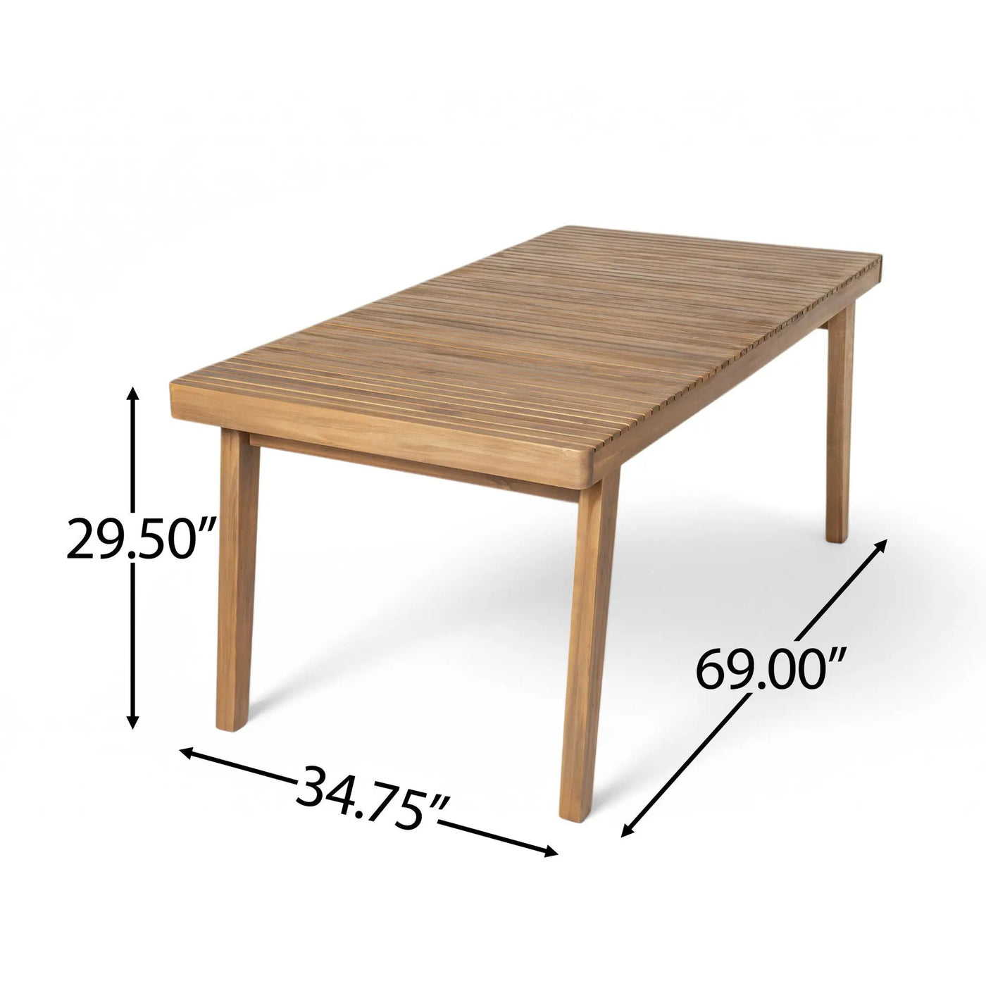 Outdoor Dining Table With Slatted Top by HouseOfZazla