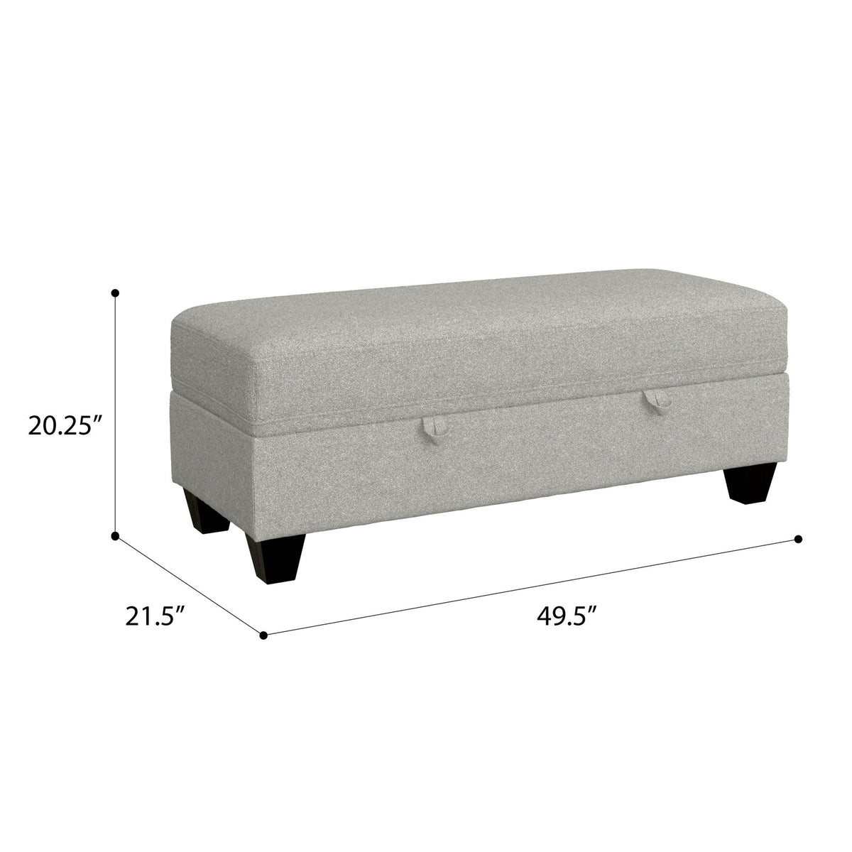 Drason Storage Ottoman with Concealed Storage - Gray or Light Brown, photo 11 of 14
