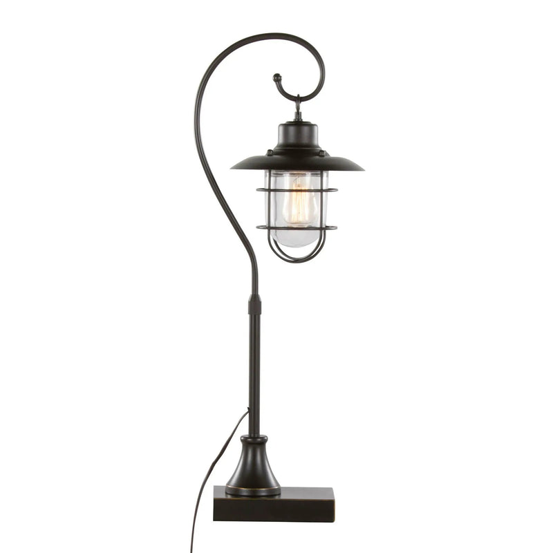Landen - Contemporary Task Lamp (Set of 2) - Oil Rubbed Bronze / Clear by HouseOfZazla