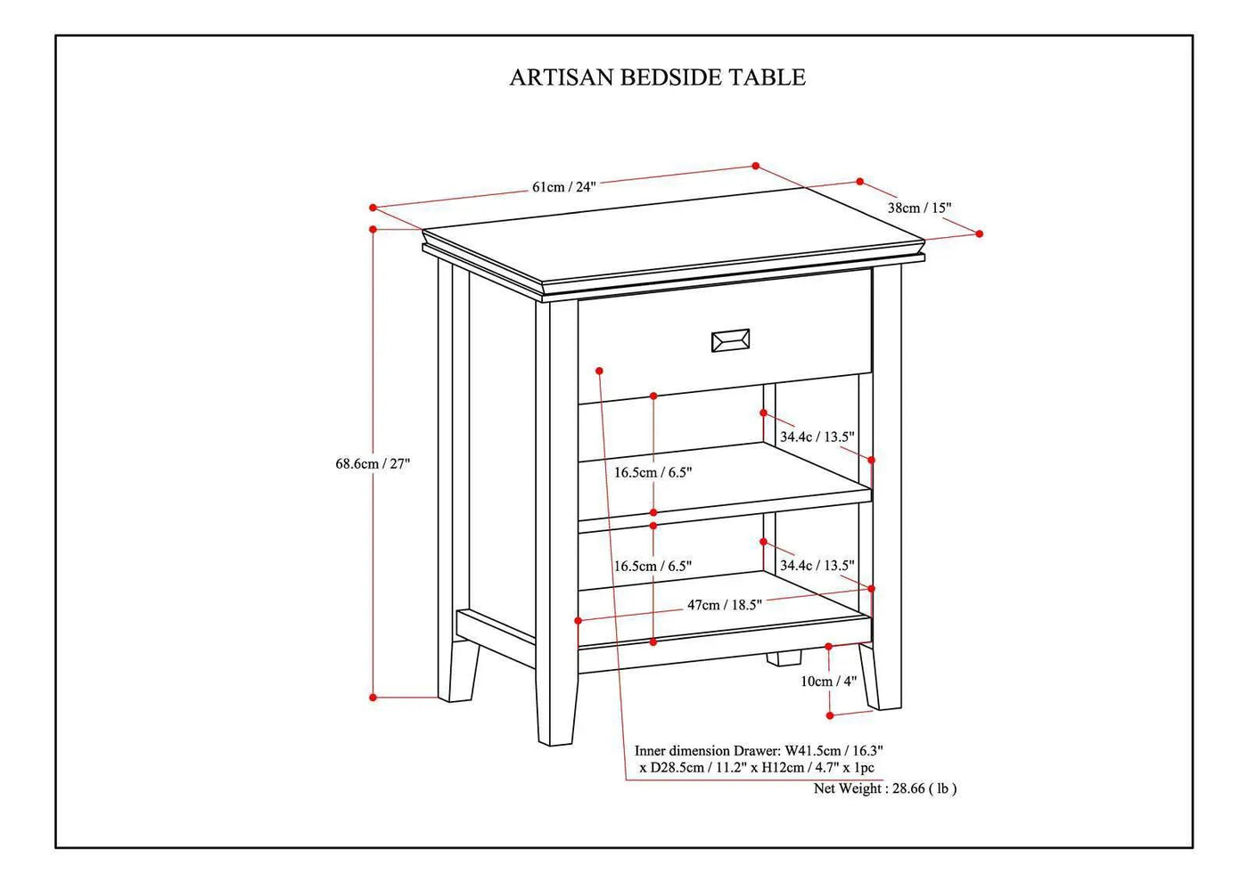 Artisan - Handcrafted Bedside Table by Unique Piece Furniture