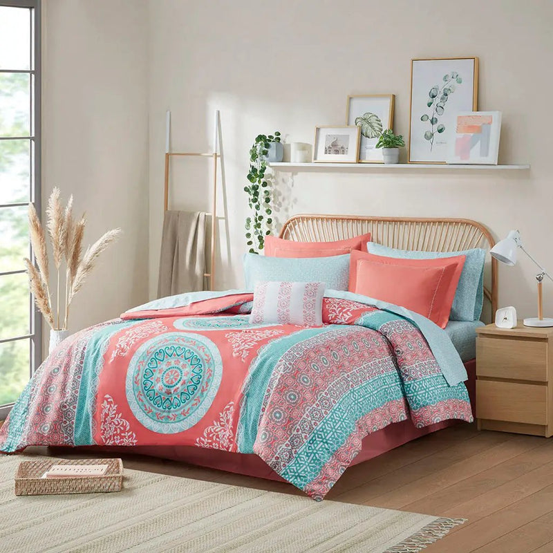 Twin Boho Comforter Set with Bed Sheets by HouseOfZazla