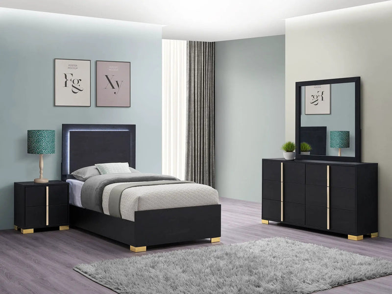 Marceline 4-piece Twin Bedroom Set Black by Unique Piece Furniture
