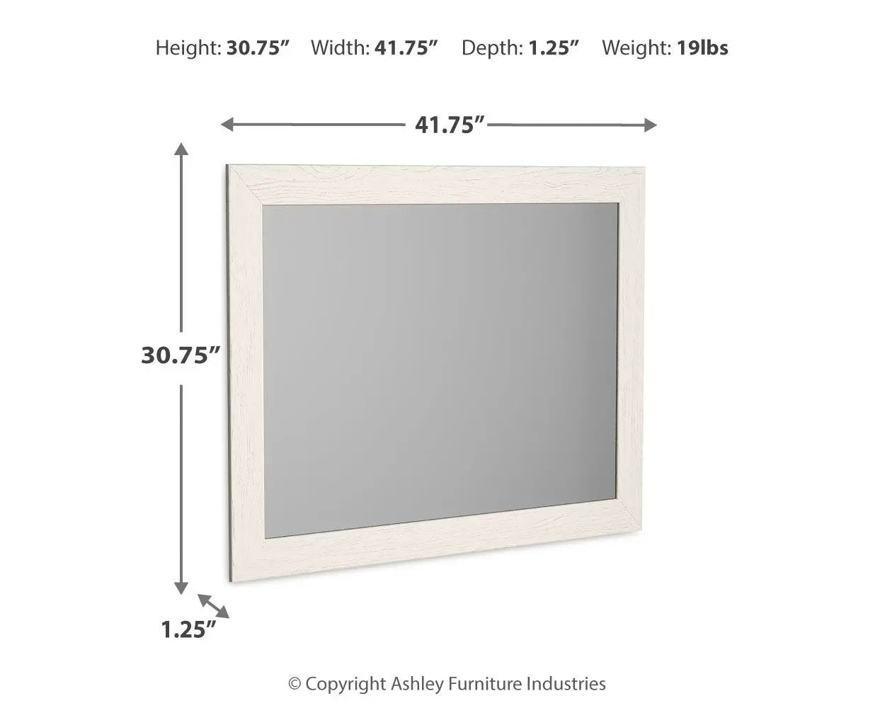 Stelsie - Bedroom Mirror - White by Unique Piece Furniture
