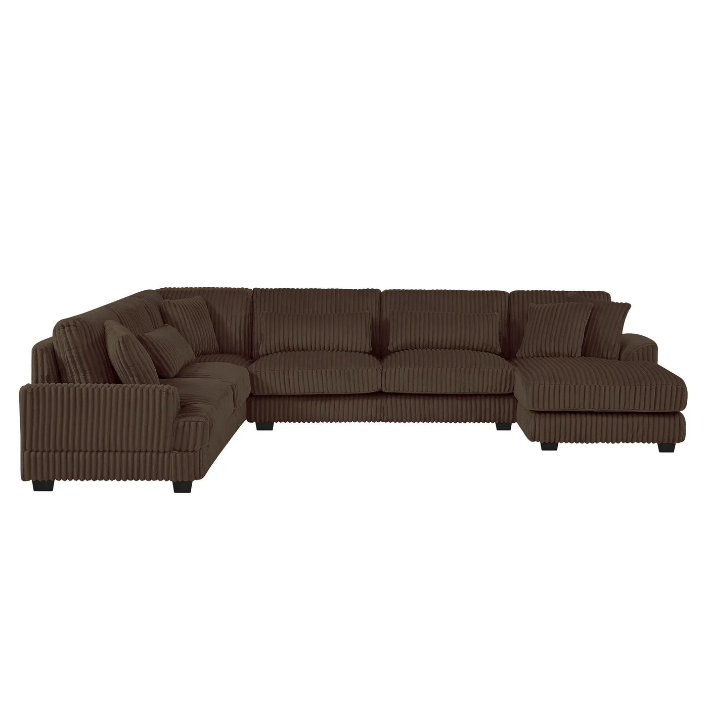 Oversized Sectional Sofa U - Shaped Sofa Couch Modern Sofa Upholstered In Soft With A Chaise Lounge For Living Room by Unique Piece Furniture