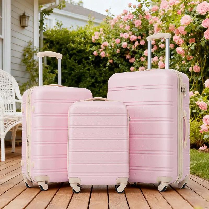 3 Piece Luggage Set Hardside Spinner Suitcase With Tsa Lock 20" 24" 28" by HouseOfZazla
