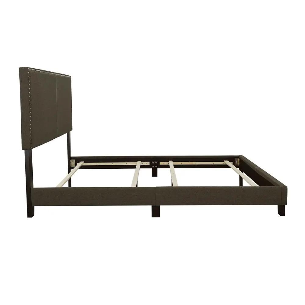 Boyd Upholstered Queen Panel Bed Charcoal by Unique Piece Furniture