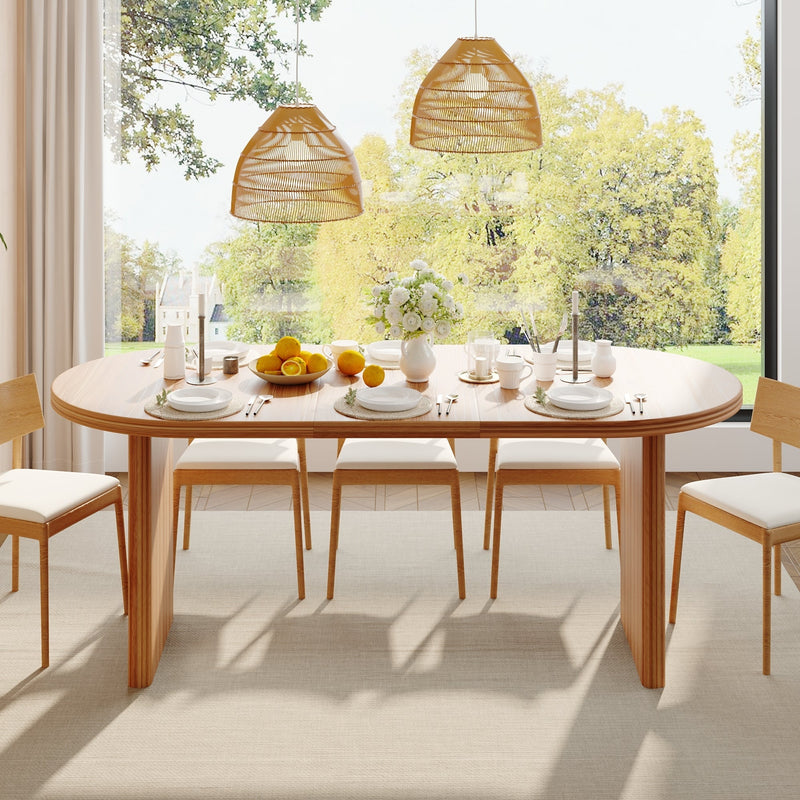 Modern Extendable Dining Table with Removable Extension Leaves by HouseOfZazla
