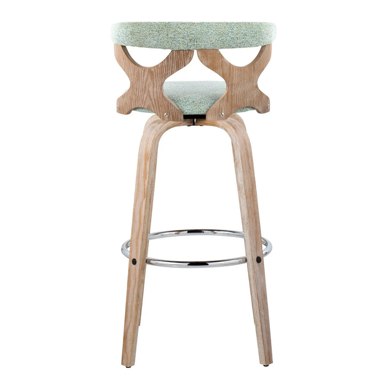 Gardenia - Contemporary Fixed Height Barstool With Swivel With Round Footrest (Set of 2) by Unique Piece Furniture