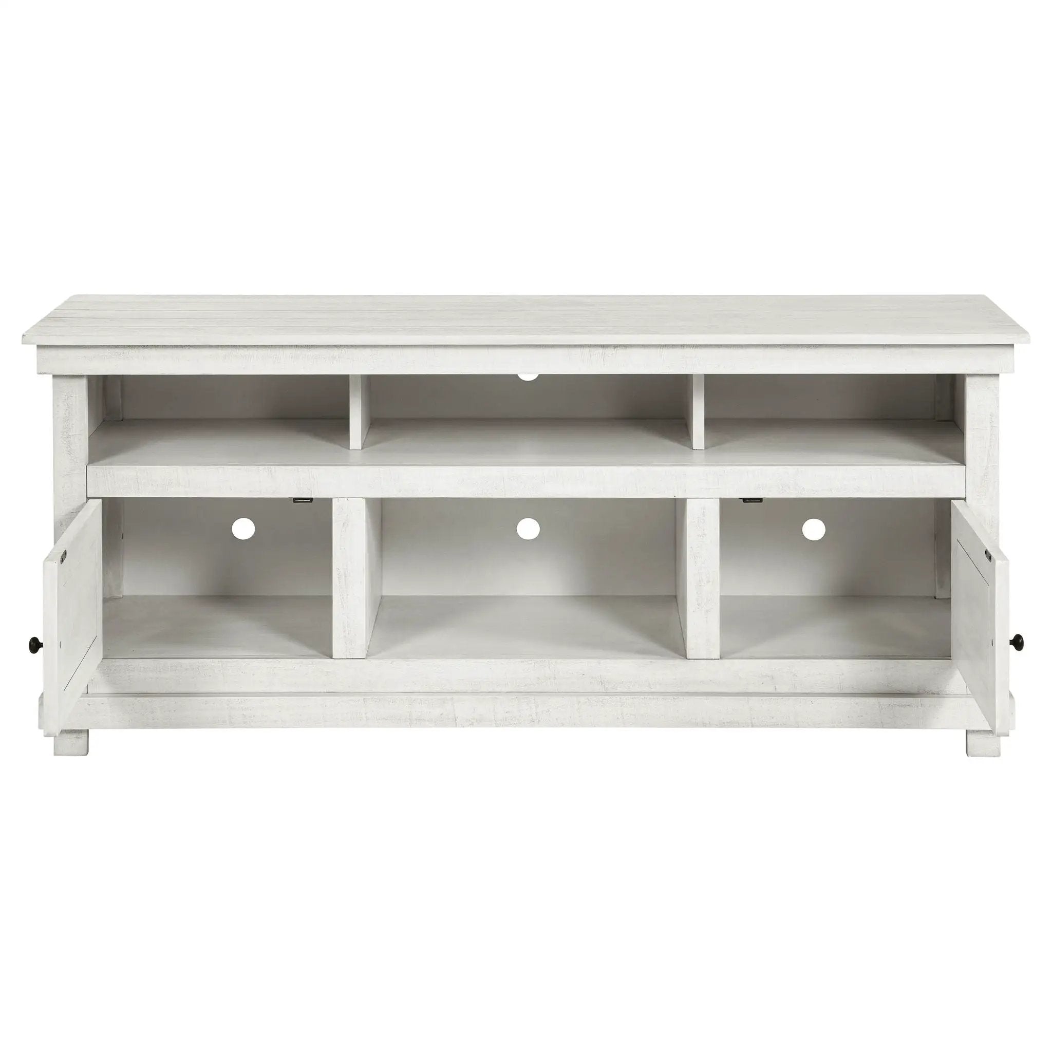 Payne 60-inch TV Stand Media Console Distressed White by Unique Piece Furniture