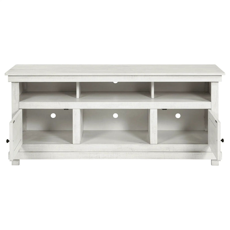 Payne 60-inch TV Stand Media Console Distressed White by Unique Piece Furniture