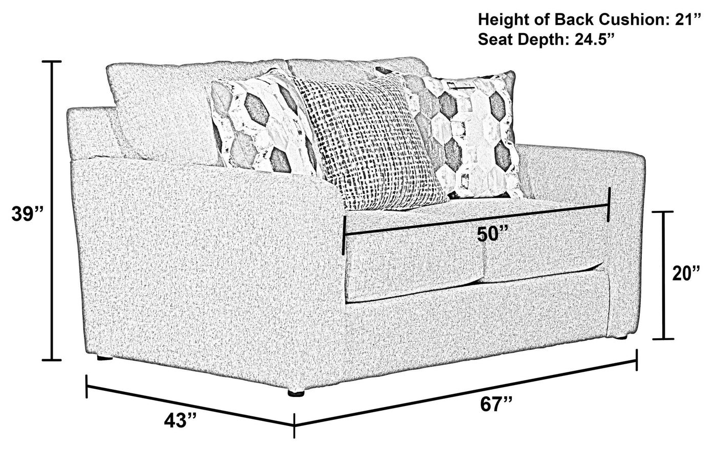 Hooten - Loveseat by Unique Piece Furniture