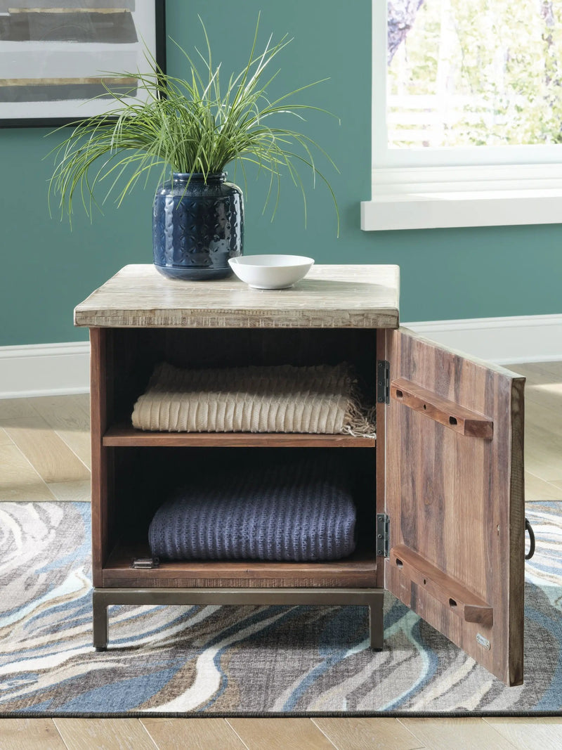 Laddford - Accent Cabinet - Shelf - Whitewash by Unique Piece Furniture
