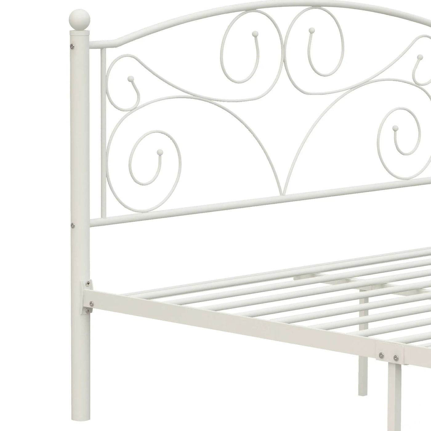 Unique Flower Sturdy System Metal Bed Frame With Headboard And Footboard by HouseOfZazla